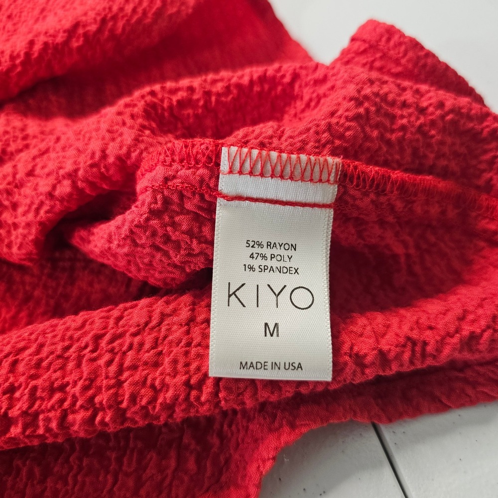 Kiyo Zip Tunic Tank Set XS/M Black Red Lagenlook Oversized Textured Crinkle 2pc - Picture 9 of 16